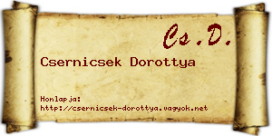 Csernicsek Dorottya névjegykártya