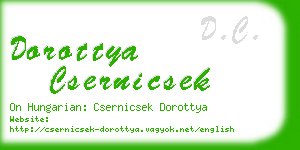 dorottya csernicsek business card